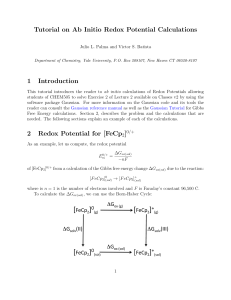 Reduction and Oxidation potential by Gaussian