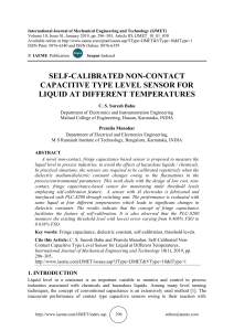SELF-CALIBRATED NON-CONTACT CAPACITIVE TYPE LEVEL SENSOR FOR LIQUID AT DIFFERENT TEMPERATURES 