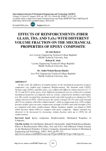 EFFECTS OF REINFORCEMENTS (FIBER GLASS, TIO2 AND Y2O3) WITH DIFFERENT VOLUME FRACTION ON THE MECHANICAL PROPERTIES OF EPOXY COMPOSITE 