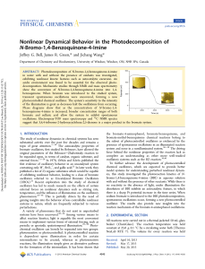 Nonlinear Dynamical Behavior in the Photodecomposition of N-Bromo 1,4- Benzoquinoe-4-Imine