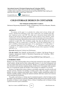 COLD STORAGE DESIGN IN CONTAINER