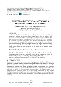 DESIGN AND STATIC ANALYSIS OF A SUSPENSION HELICAL SPRING 