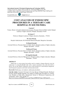 COST ANALYSIS OF ENDOSCOPIC PROCEDURES IN A TERTIARY CARE HOSPITAL IN SOUTH INDIA 