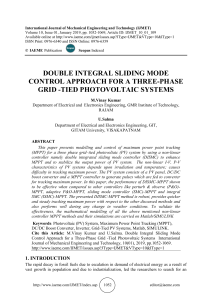 DOUBLE INTEGRAL SLIDING MODE CONTROL APPROACH FOR A THREE-PHASE GRID -TIED PHOTOVOLTAIC SYSTEMS 