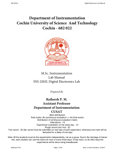 INS 2202L Digital Electronic Lab Manual Cochin University of Science and Technology  