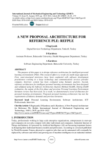 A NEW PROPOSAL ARCHITECTURE FOR REFERENCE PLE: REFPLE 