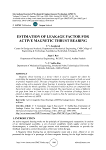 ESTIMATION OF LEAKAGE FACTOR FOR ACTIVE MAGNETIC THRUST BEARING 