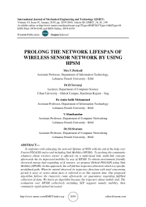 PROLONG THE NETWORK LIFESPAN OF WIRELESS SENSOR NETWORK BY USING HPSM 