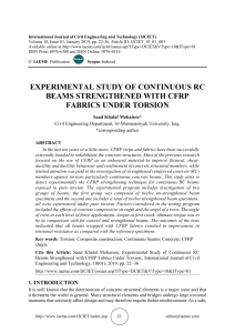 EXPERIMENTAL STUDY OF CONTINUOUS RC BEAMS STRENGTHENED WITH CFRP FABRICS UNDER TORSION