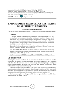 ENHANCEMENT TECHNOLOGY AESTHETICS OF ARCHITECTUR MODERN