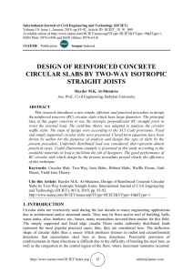 DESIGN OF REINFORCED CONCRETE CIRCULAR SLABS BY TWO-WAY ISOTROPIC STRAIGHT JOISTS