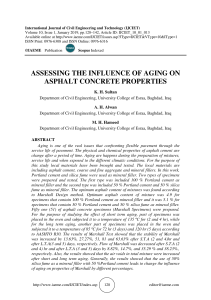 ASSESSING THE INFLUENCE OF AGING ON ASPHALT CONCRETE PROPERTIES