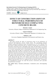 EFFECT OF CONSTRUCTION JOINT ON STRUCTURAL PERFORMANCE OF REINFORCED SELF-COMPACTING CONCRETE BEAMS 