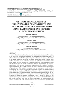 OPTIMAL MANAGEMENT OF GROUNDWATER PUMPING RATE AND LOCATIONS OF WELLS: OPTIMIZATION USING TABU SEARCH AND GENETIC ALGORITHMS METHOD 