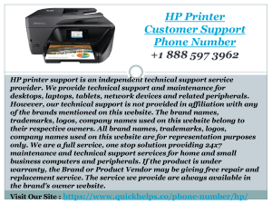 +1-888-597-3962 HP Printer Customer Care Support  Phone Number 