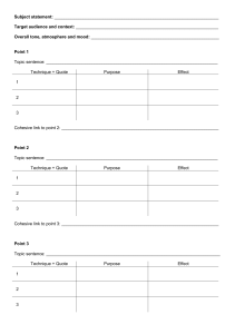 Paper 1 Planning template Lang Lit