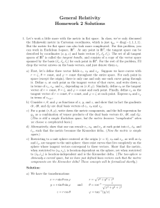 General Relativity Homework 2 Solutions