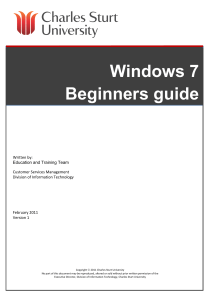 Windows 7 beginners