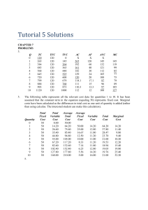 Tutorial 5 Solutions