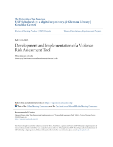 Development and Implementation of a Violence Risk Assessment Tool