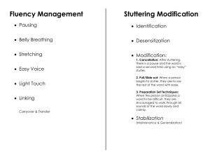 Fluency Management vs Stuttering Modification Comparison Chart