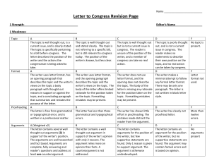 Letter to Congress Rubric ATLAS and Revision Page