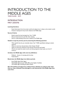 Introduction to the Middle Ages - Course Outline
