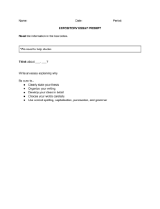 Essay Prompt Template