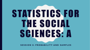 Statistics for the social sciences - sampling distribution of the mean