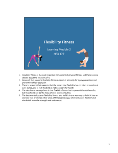 Lecture 5- Flexibility Fitness