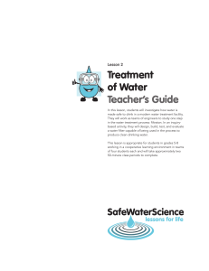 Water Treatment-Safe Water Science (AweSTEM)