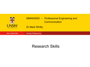 MMAN3000 Research Skills
