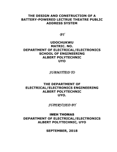 Battery-powered Lecture theatre public Address System