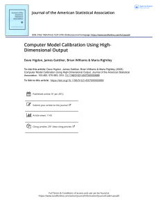 Computer Model Calibration Using High Dimensional Output