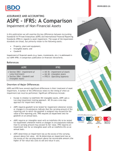 ASPE IFRS-Comparison Impairment FINAL