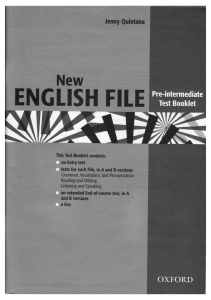 new english file preintermediate test booklet