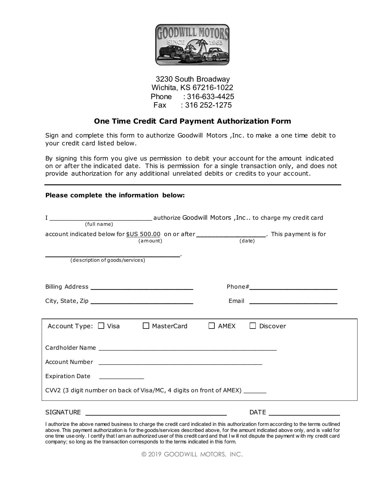 credit card authorization form With Regard To Authorization To Charge Credit Card Template