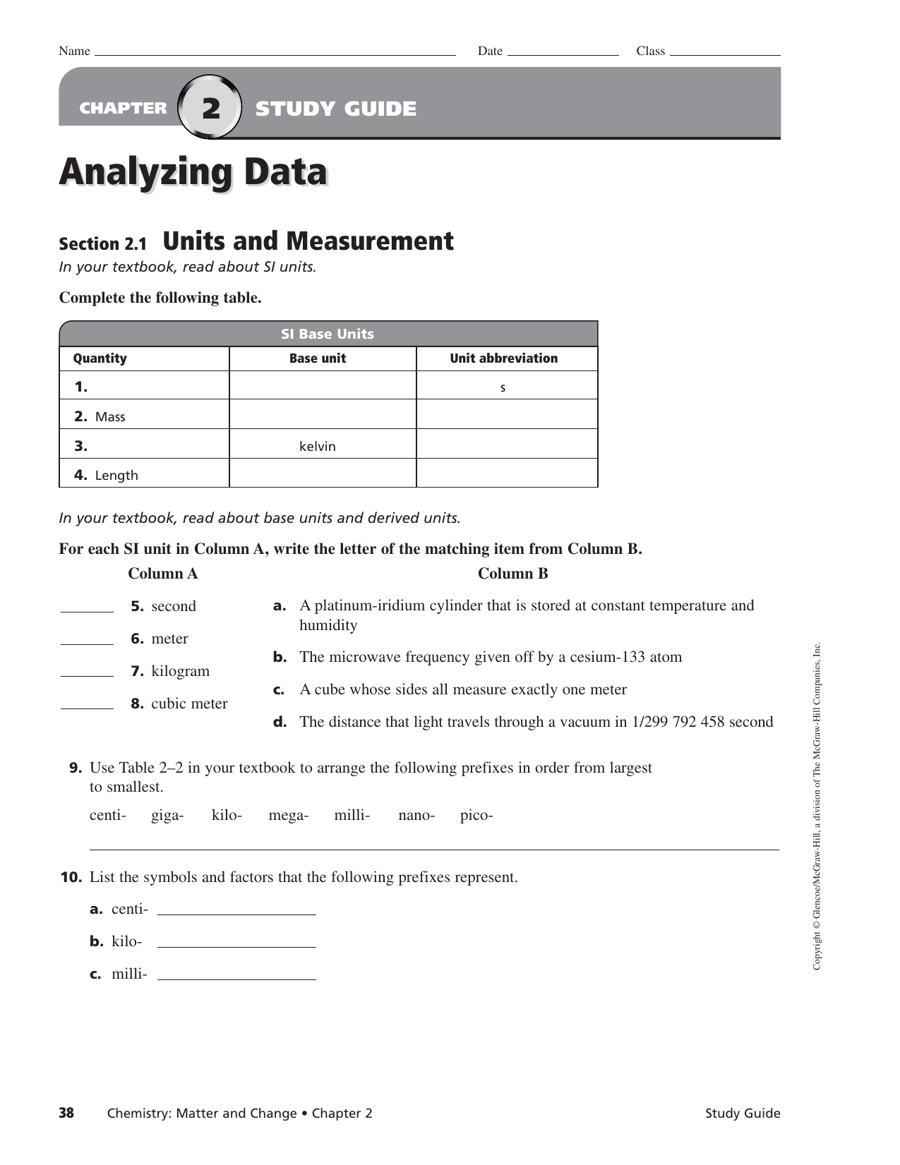 Glencoe Chemistry Matter And Change Chapter 2 Study Guide Answers Glencoe Chemistry Matter And Change Chapter 2 Study Guide Answers