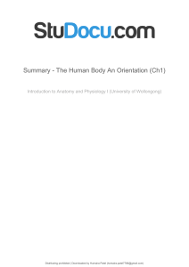 summary-the-human-body-an-orientation-ch1