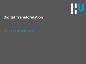 Digital Transformation - introduction 