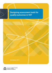 161227 DTWD Designing assesssment tools for quality outcomes 2013 V1.1