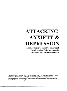 Attacking Anxiety and Depression