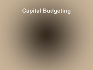 Capital Budgeting