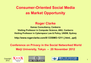Consumer-Oriented Social Media