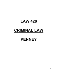 Criminal Law First year