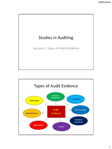 Studies in Auditing-Lecture 1