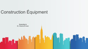 Construction equipment presentation