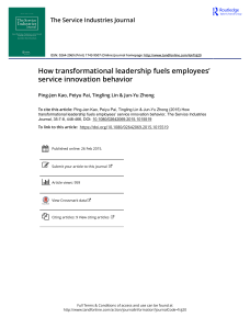 1-3-5SIJ-How transformational leadership fuels employees service innovation behavior