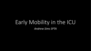 Early Mobility in the ICU updated