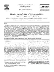 Modeling energy efﬁciency of bioclimatic buildings